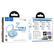 Kép 2/2 - Bluetooth headset, Hoco EQ6, vezeték nélküli fülhallgató, töltő tokkal, kék, bliszteres