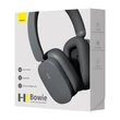 Kép 1/3 - Bluetooth headset, Baseus Bowie H1 /NGTW230013/, sztereó fejhallgató mikrofonnal, fekete, bliszteres