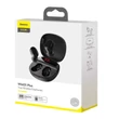 Kép 2/2 - Bluetooth headset, Baseus Encok WM01 Plus /NGWM01P-01/NGWM010001/, vezeték nélküli fülhallgató, töltő tokkal, fekete, bliszteres