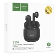Kép 1/2 - Bluetooth headset, Hoco ES56, vezeték nélküli fülhallgató, töltő tokkal, fekete, bliszteres