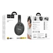 Kép 1/2 - Bluetooth headset, HOCO W37, sztereó fejhallgató mikrofonnal, fekete, bliszteres