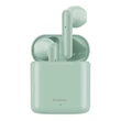Kép 1/2 - Bluetooth headset, Baseus Encok W09 /NGW09-06/, vezeték nélküli fülhallgató, töltő tokkal, zöld, bliszteres