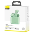 Kép 2/2 - Bluetooth headset, Baseus Encok W09 /NGW09-06/, vezeték nélküli fülhallgató, töltő tokkal, zöld, bliszteres