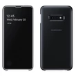 Kép 1/2 - Gyári tok, Samsung Galaxy S10 Plus, Flip Cover oldalra nyíló, fekete, gyári, bliszteres, OSAM-EF-ZG975CBEG