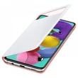 Kép 2/3 - Gyári tok, Samsung Galaxy A71 A715, S-View ablakos oldalra nyíló, fehér, bliszteres, OSAM-EF-EA715PWEG