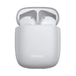 Kép 3/3 - Bluetooth headset, Baseus Encok W04 Pro /NGW04P-02/, vezeték nélküli fülhallgató, töltő tokkal, fehér, bliszteres
