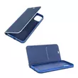 Tok, Vennus, oldalra nyíló mágneses műbőr flip tok, Apple Iphone 11 Pro Max (6,5"), carbon kék, (szilikon belsővel), csomagolás nélküli (prémium minőség)