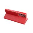 Tok, Vennus, oldalra nyíló mágneses műbőr flip tok, Apple iPhone 12 / 12 Pro (6,1"), piros, (szilikon belsővel), csomagolás nélküli (prémium minőség)