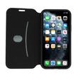 Tok, Vennus Lite, oldalra nyíló műbőr flip tok, Apple Iphone 12 Mini (5,4˝), fekete, (szilikon belsővel), bliszteres