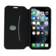 Tok, Vennus Lite, oldalra nyíló műbőr flip tok, Apple Iphone 7 / 8 / SE (2020 / 2022), fekete, (szilikon belsővel), bliszteres