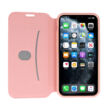 Tok, Vennus Lite, oldalra nyíló műbőr flip tok, Apple Iphone 12 Mini (5,4˝), halvány rózsaszín, (szilikon belsővel), bliszteres