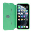 Tok, Vennus Lite, oldalra nyíló műbőr flip tok, Apple Iphone 12 Mini (5,4˝), zöld, (szilikon belsővel), bliszteres
