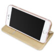 Tok, Dux Ducis Skin Pro, oldalra nyíló mágneses műbőr flip tok, Apple Iphone 12 Mini (5,4"), arany, (szilikon belsővel), bliszteres