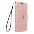 Kép 1/2 - Tok, Mezzo, mintás oldalra nyíló flip tok, szilikon belsővel, Apple Iphone 16 Pro (6,3"), minta 2 (Mandala), rose gold
