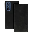 Kép 1/3 - Tok, Wonder Prime, oldalra nyíló mágneses ECO bőr, Samsung Galaxy S24, fekete, (szilikon belsővel), egy külső és négy belső zsebbel, bliszteres