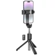 Kép 3/3 - Bluetooth selfie bot, Borofone BY11, vezeték nélküli távirányítóval, tripod állvánnyal, fekete, bliszteres