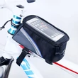 Kép 2/2 - Tok, kerékpárra csatolható telefontartó tok (5,5"), headset kivezetéssel, fekete-kék