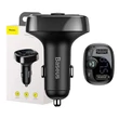 Kép 2/2 - Szivargyújtós FM transmitter, Baseus S-09A (CCMT000001), Bluetooth, MP3 lejátszó, micro SD olvasóval, beépített mikrofonnal, 2 USB bemenettel, 3,4A, fekete, bliszteres
