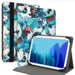 Kép 1/3 - Tok, Wonder Canvas, univerzális, 10˝, tablet tok, oldalra nyíló, fehér virág, bliszteres