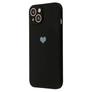 Tok, Silicone Heart, erősített szilikon hátlap, Samsung Galaxy S21 Plus, minta 1 (szív), fekete, bliszteres