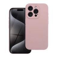 Tok, 2mm Silicone, Apple Iphone 15 (6,1"), erősített szilikon hátlapvédő, kameravédővel, halvány rózsaszín