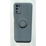 Tok, Silicone RING, mágneses szilikon hátlap, gyűrűs ujjtartóval, Apple Iphone 14 Plus (6,7"), szürke