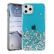 Tok, Brilliant, Apple Iphone 13 Pro (6,1"), csillogó hátlapvédő, szilikon kerettel, világoskék