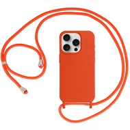 Tok, Strap Silicone, Apple Iphone 12 / 12 Pro (6,1"), szilikon hátlapvédő, állítható pánttal, minta 1, narancssárga