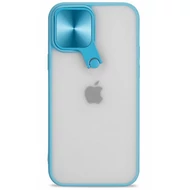 Tok, Tel Protect CYCLOPS, Apple Iphone 7 / 8 / SE (2020 / 2022), keményített átlátszó hátlap, kameravédővel, kék szilikon kerettel  Tok, Tel Protect CYCLOPS, Apple Iphone 7 / 8 / SE (2020 / 2022), keményített átlátszó hátlap, kameravédővel, kék szilikon kerettel