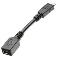 Átalakító, BlackBerry, hálózati töltő adapter, gyári ASY-18686-003, Mini USB -> Micro USB, csomagolás nélkül
