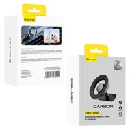 Autós tartó, Blavec BH-16B (BH16BC-MDB), Carbon mágneses autós tartó, műszerfalra, 360 fokban forgatható, fekete, bliszteres