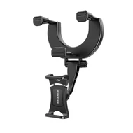 Autós tartó, Borofone BH49, univerzális, visszapillantó tükörre szerelhető, fekete, bliszteres