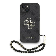Tok, Guess /GUHCP17SP4GMGSK/, PU 4G Metal Logo Strap, Apple Iphone 17, fekete