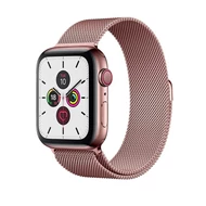 Milánó acél szíj, Apple Watch, Méret: 42/44/45mm, rose gold