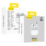 Bluetooth headset, Blavec BW-06 Soul (BW06S-W), vezeték nélküli fülhallgató, töltő tokkal, fehér, bliszteres