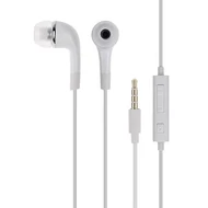 Headset, Samsung, /EHS64AVFWE/, sztereó, felvevőgombos, hangerőszabályzós, 3.5mm jack csatlakozóval, fehér, gyári, csomagolás nélküli