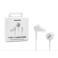 Headset, Samsung AKG, /EO-IC100BWEG/, Type-C csatlakozóval, sztereó, felvevőgombos, hangerőszabályzós, fehér, gyári, bliszteres
