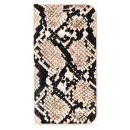 Tok, Vennus Wild, mágneses oldalra nyíló kígyóbőr mintás flip tok, szilikon belsővel, Apple Iphone 11 (6,1"), fekete-barna Tok, Vennus Wild, mágneses oldalra nyíló kígyóbőr mintás flip tok, szilikon belsővel, Apple Iphone 11 (6,1"), fekete-barna