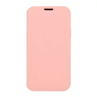 Tok, Vennus Lite, oldalra nyíló műbőr flip tok, Apple Iphone 12 Mini (5,4˝), halvány rózsaszín, (szilikon belsővel), bliszteres