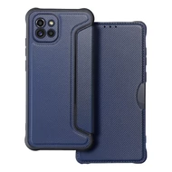 Tok, Razor, oldalra nyíló mágneses flip tok, Samsung Galaxy S23 Plus, sötétkék, (szilikon belsővel)