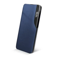 Tok, Smart View, mágneses oldalra nyíló flip tok, Samsung Galaxy S21 Plus, sötétkék