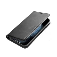 Tok, mágneses, oldalra nyíló műbőr flip tok, Honor 200 Pro, fekete, (szilikon belsővel), csomagolás nélküli