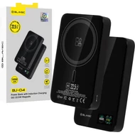 Power Bank, Blavec BJ-04 (PBBJ04-MC10B), mágneses indukciós gyorstöltő, LED kijelzővel, 10000mAh, 22,5 W, Type-C bemenettel, fekete, bliszteres