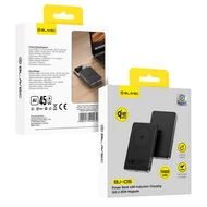 Power Bank, Blavec BJ-05 (PBBJ05-QI22MC10B), 2in1, mágneses indukciós gyorstöltő, MagSafe kompatibilis, LED kijelzővel, 10000mAh, Qi2.2 25W + PD 45W, Type-C bemenettel, fekete, bliszteres