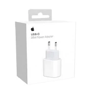Töltő, Apple iPhone, hálózati töltő adapter /MHJE3ZM/A/, gyorstöltő, 20W, Type-c aljzattal, gyári, fehér, bliszteres