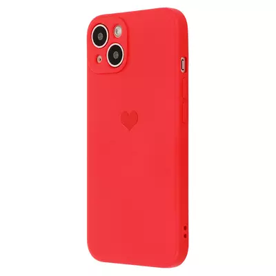 Tok, Silicone Heart, erősített szilikon hátlap, Samsung Galaxy S22 Plus, minta 1 (szív), piros, bliszteres