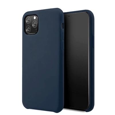 Tok, erősített szilikon hátlap, Apple Iphone 14 Pro (6,1"), sötétkék