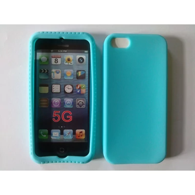 Tok, szilikon, Apple iPhone 5, 5S, SE, kék, csomagolás nélkül