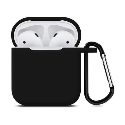 Szilikon tok, Apple Airpods 1 / 2, fekete