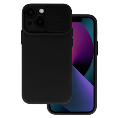 Tok, Camshield Soft, Apple Iphone 7 / 8 / SE (2020 / 2022), szilikon hátlapvédő, eltolható kameravédővel, fekete